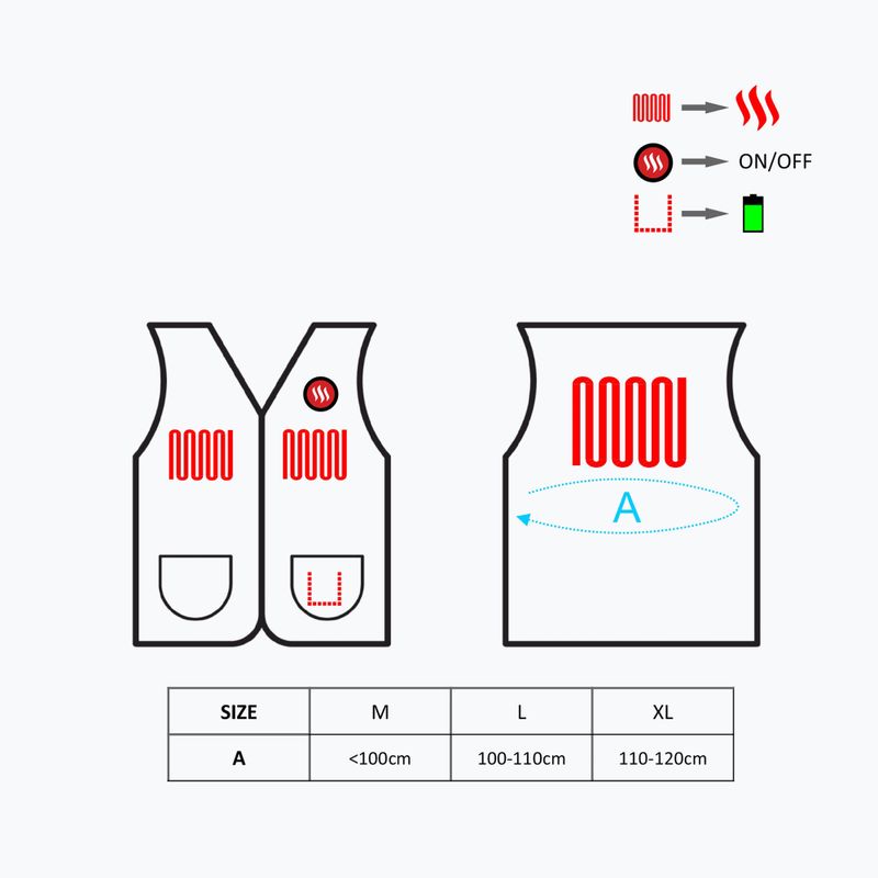 Kamizelka ogrzewana Glovii Polarowa GV1 czarna 6