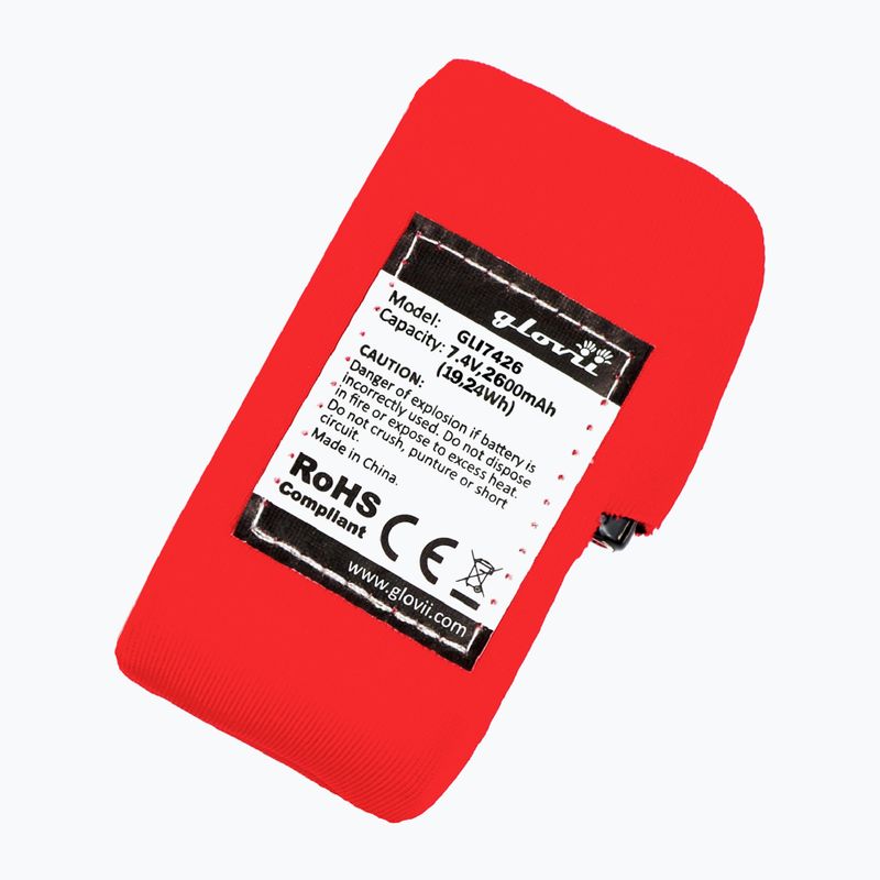 Bateria do ogrzewanych bluzy i spodni Glovii GLI7426 czerwona 2