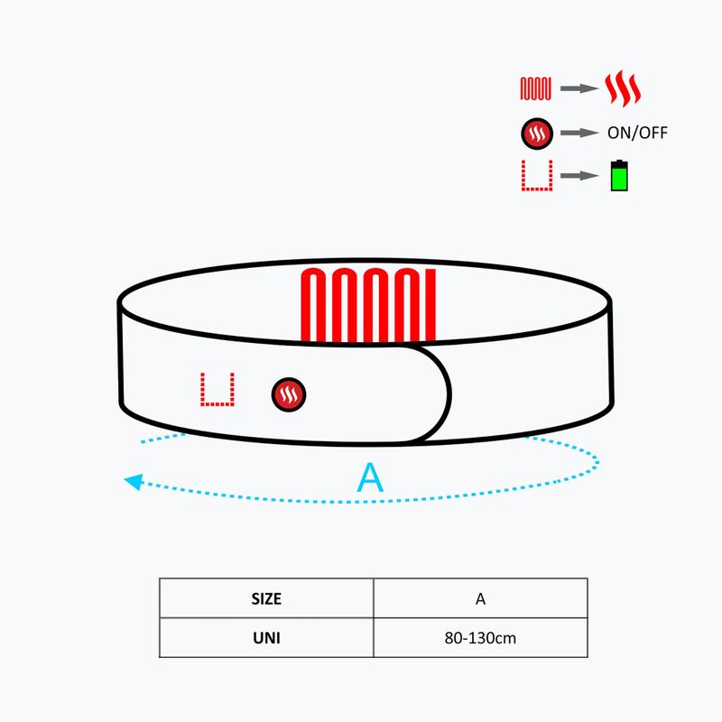 Pas ogrzewany z wejściem USB Glovii GB1U szary 10