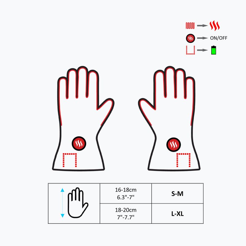 Rękawiczki ogrzewane Glovii GEG szare 12