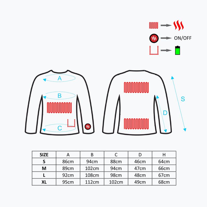 Bluza ogrzewana Glovii GJ1G szara 9