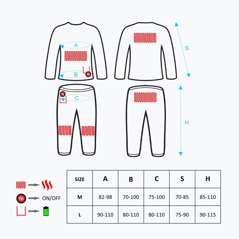Komplet bielizny termoaktywnej Glovii GXR pomarańczowy 11