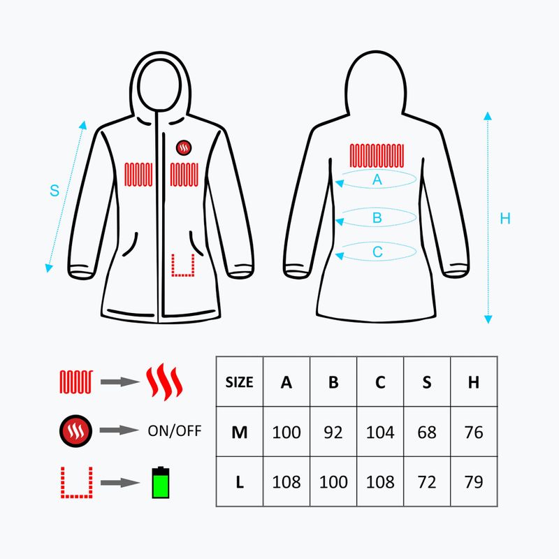 Kurtka ogrzewana damska Glovii GTFB czarna 10