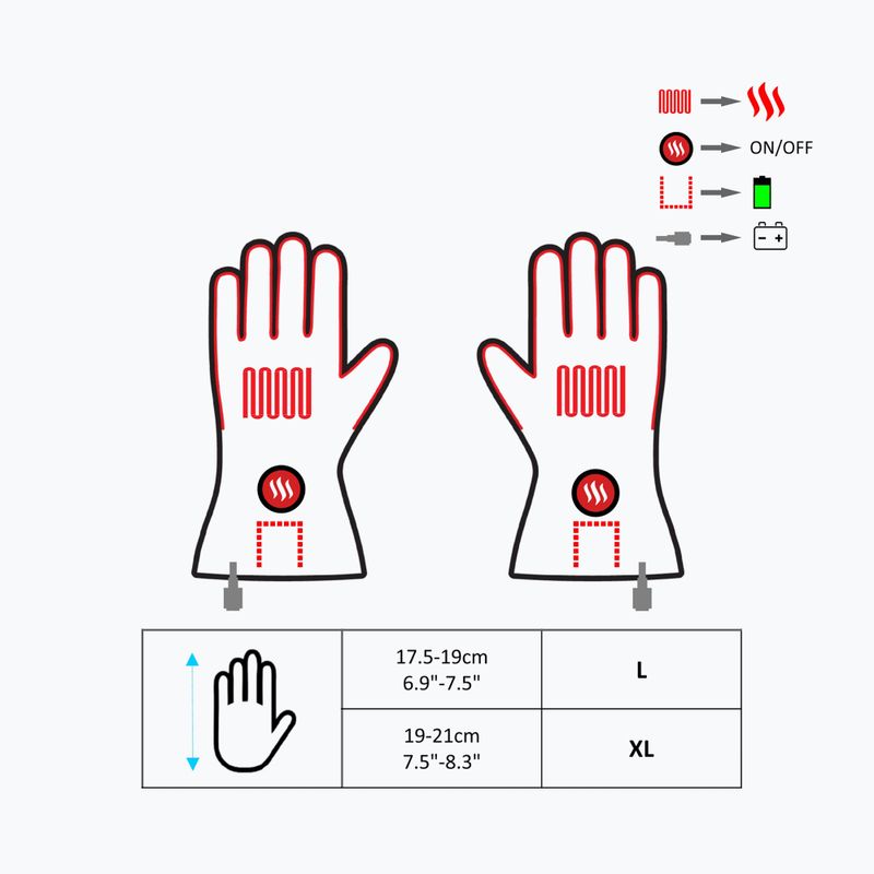 Rękawice ogrzewane Glovii GDB czarne 11