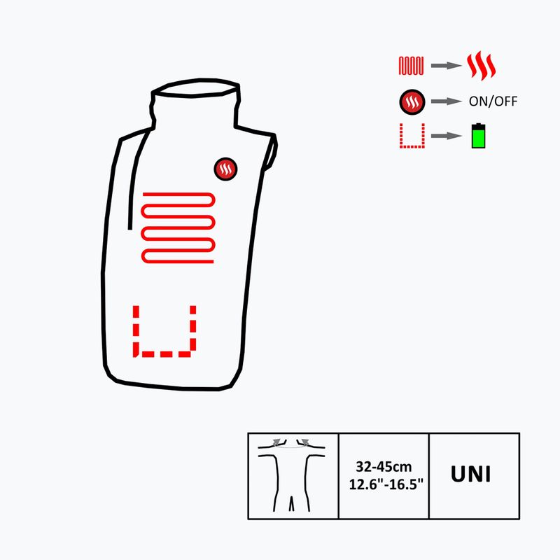 Ocieplacz ogrzewany na szyję Glovii GA2M czarny 10