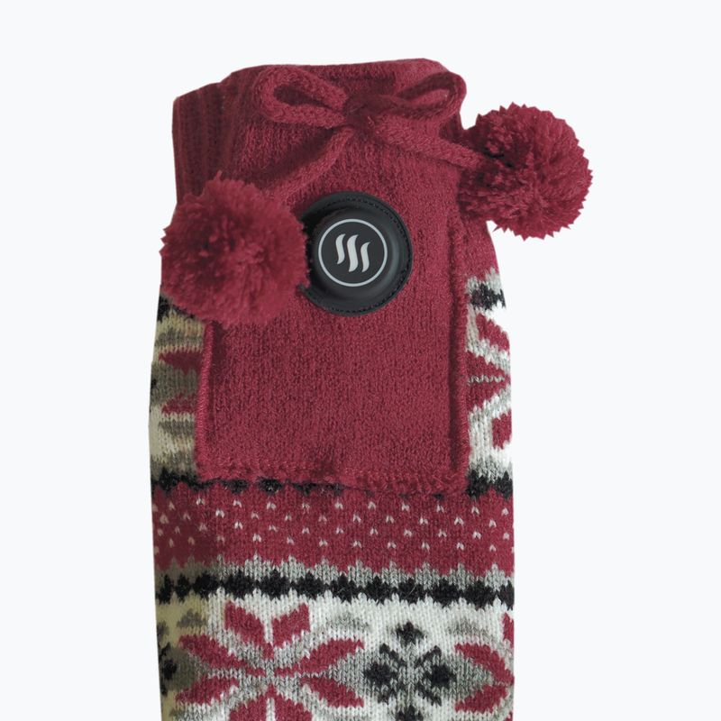 Kapcie ogrzewane ze skarpetkami Glovii GQ5 białe/czerwone/szare 6