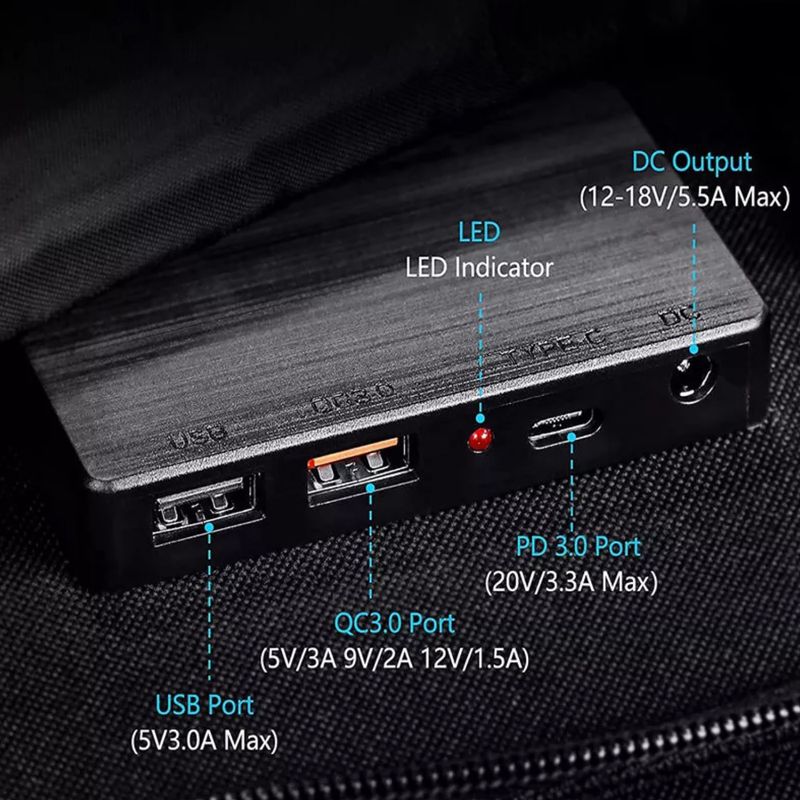 Ładowarka solarna PowerNeed ES-100 100W czarny 4