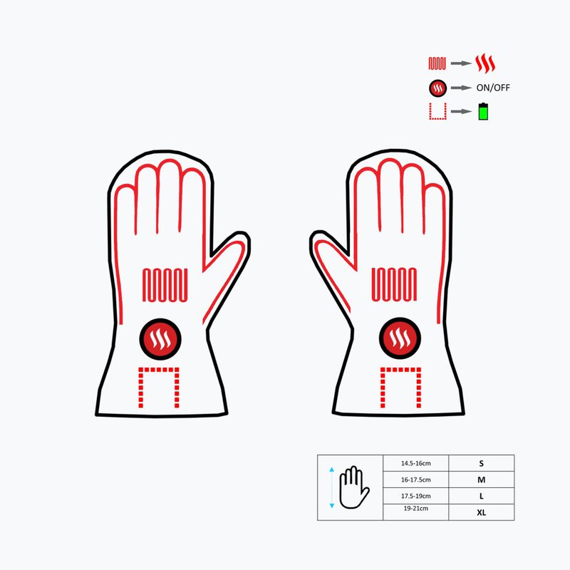 Rękawice ogrzewane 2w1 z izolowaną osłoną Glovii GS21 czarne 10