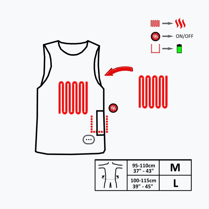 Kamizelka neoprenowa ogrzewana Glovii GMV1 czarna 9