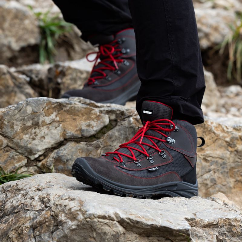 Buty trekkingowe Alpinus Brahmatal High Active grafitowe/czerwone 14