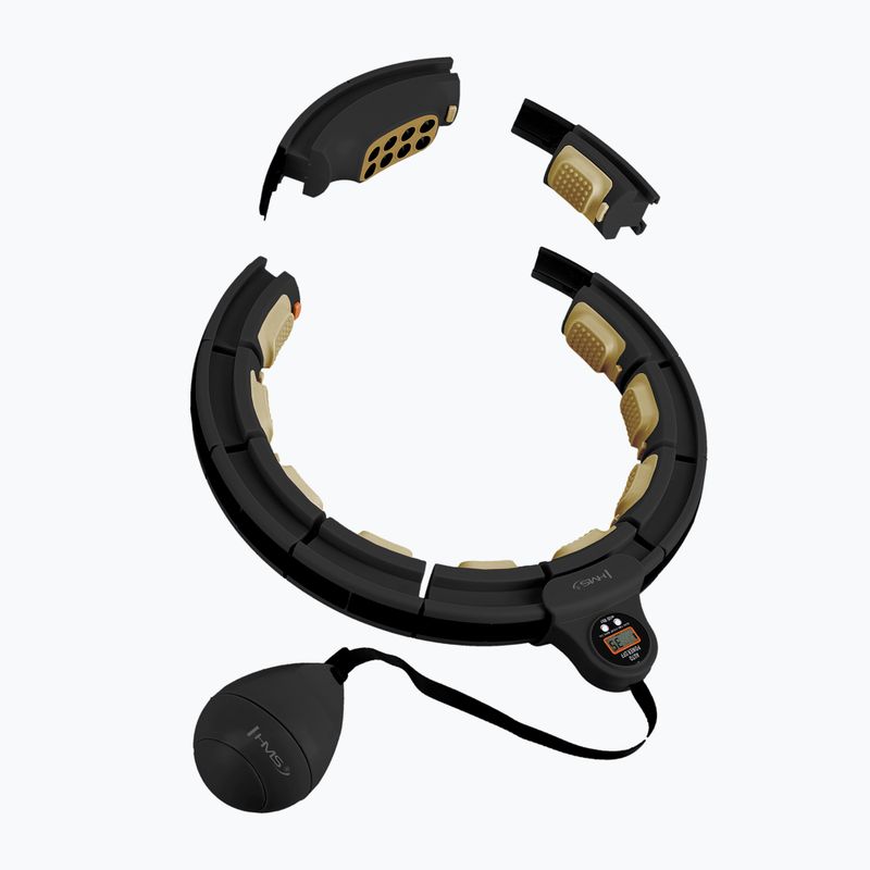 Hula hop z obciążnikiem i licznikiem HMS HHM13 black/gold 4