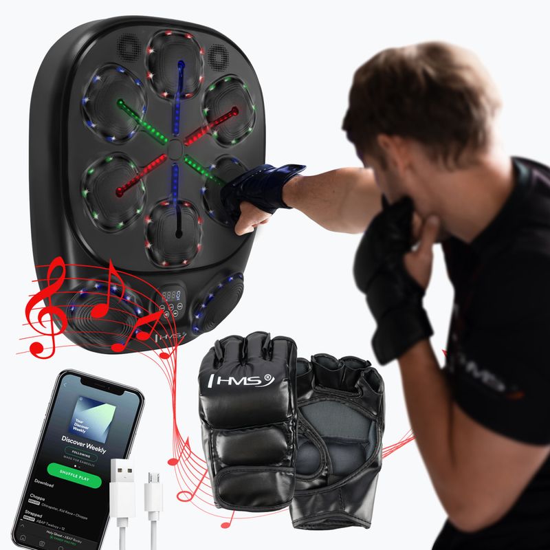 Tarcza treningowa elektroniczna + rękawice HMS TB10 black 5