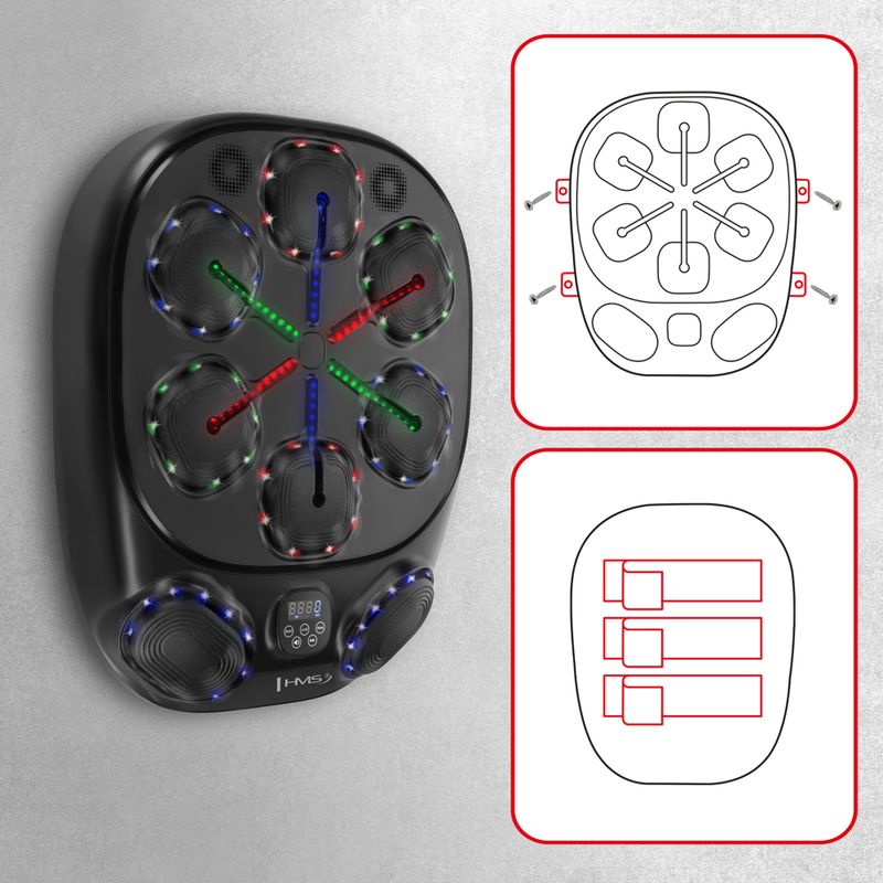 Tarcza treningowa elektroniczna + rękawice HMS TB10 black 7