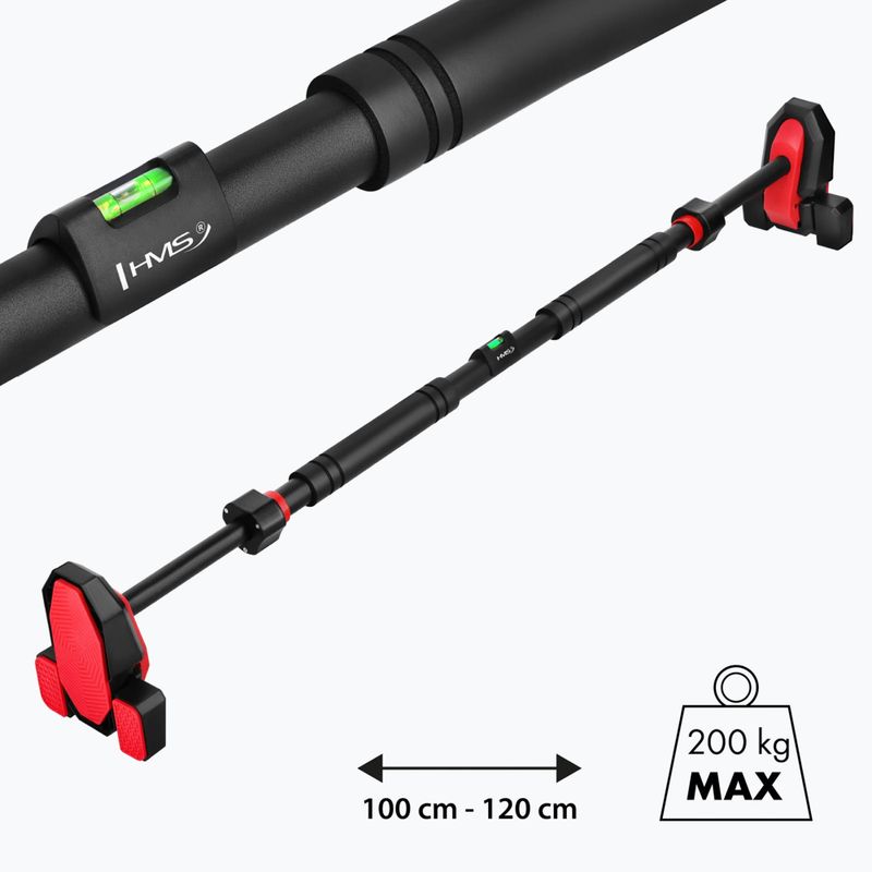 Drążek do podciągania HMS DD301 black/red 6