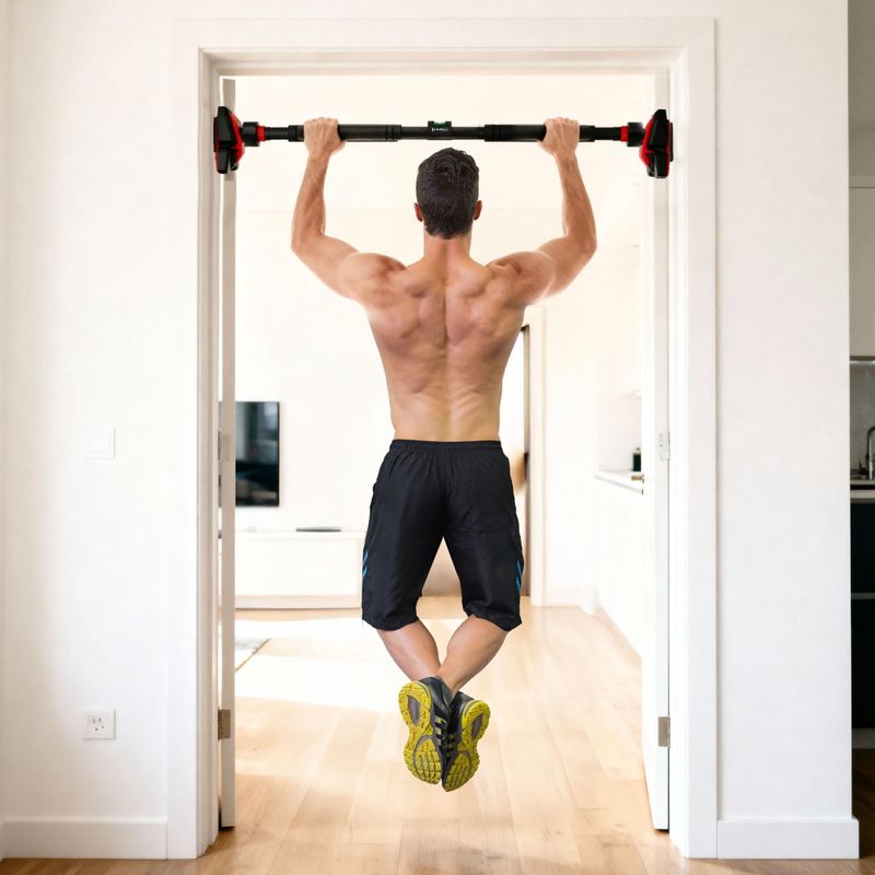 Drążek do podciągania HMS DD301 black/red 9