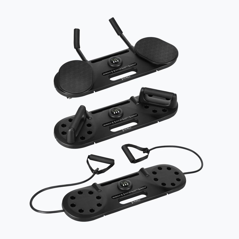 Deska wielofunkcyjna HMS DBP02 do ćwiczeń mięśni brzucha i pompek z linkami 3w1 black 3