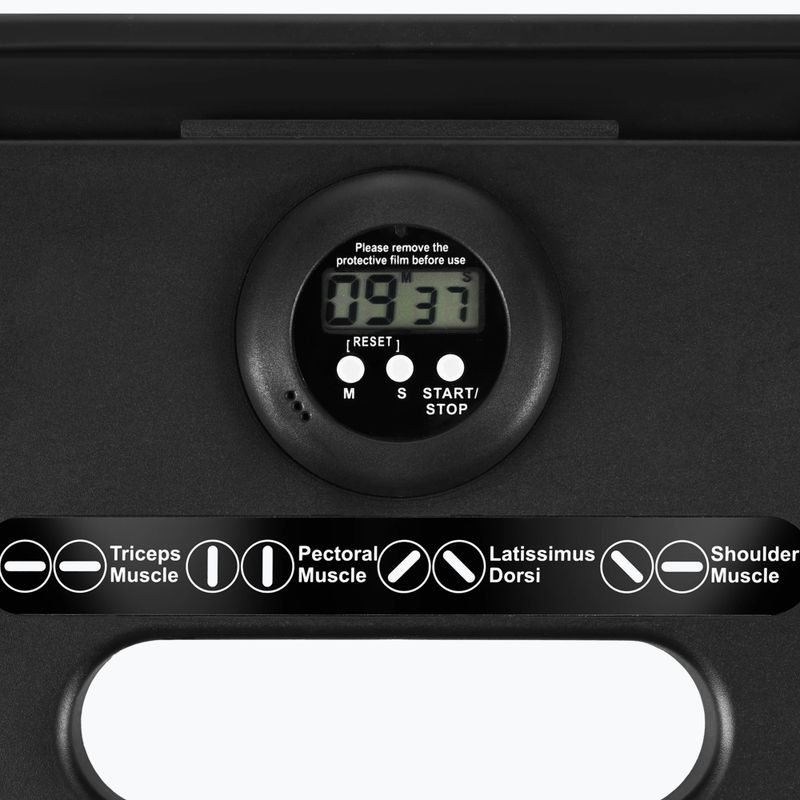 Deska wielofunkcyjna HMS DBP02 do ćwiczeń mięśni brzucha i pompek z linkami 3w1 black 6