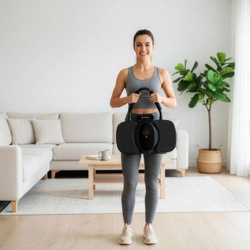 Koło automatyczne do ćwiczeń mięśni brzucha z podparciem i wyświetlaczem HMS KA40 black 10