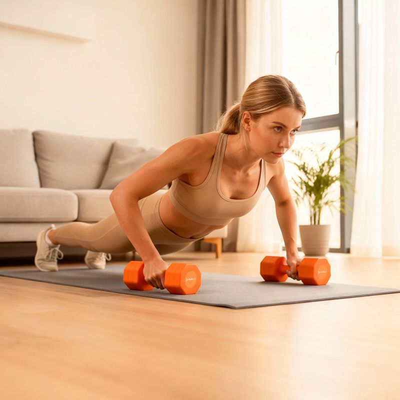 Hantle regulowane HMS HL03 2 x 2,5 kg orange 9