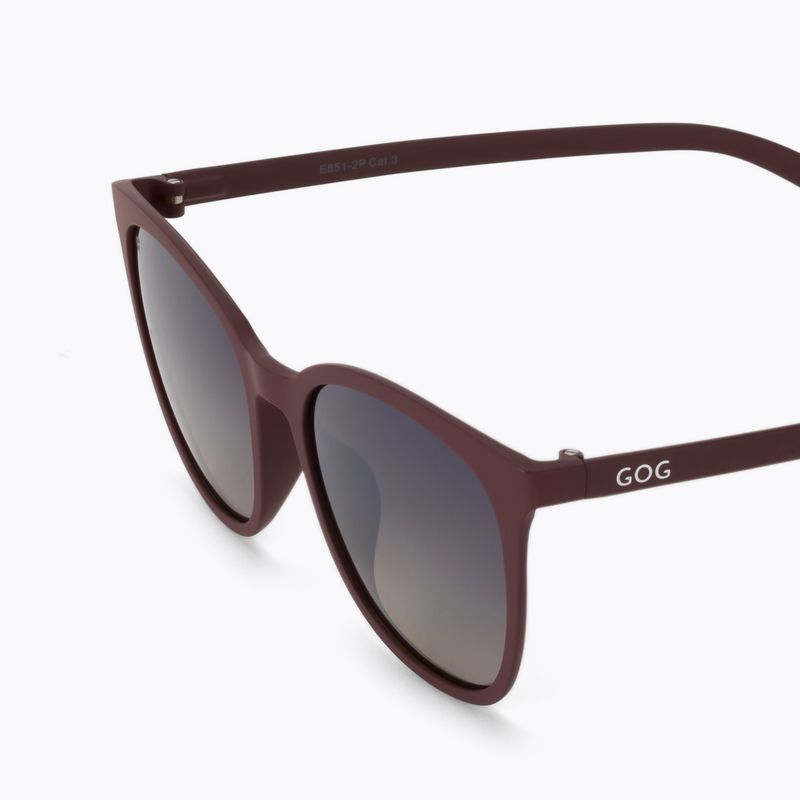 Okulary przeciwsłoneczne damskie GOG Lao matt maroon/gradient smoke 5
