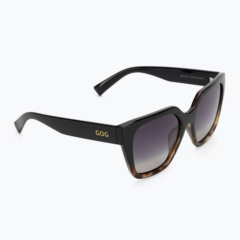 Okulary przeciwsłoneczne damskie GOG Hazel black/brown demi/gradient smoke