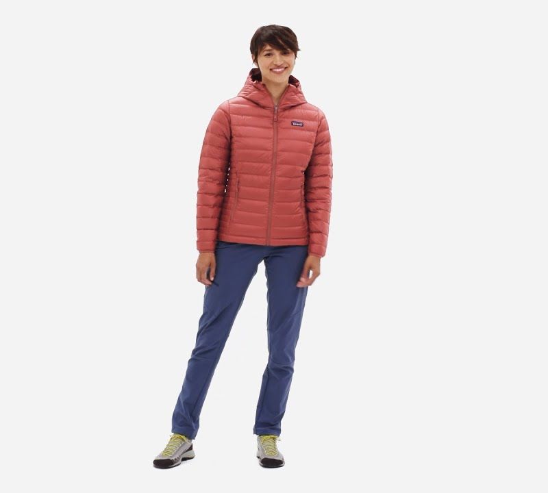 Kurtka puchowa damska Patagonia Down Sweater Hoody burl red 8