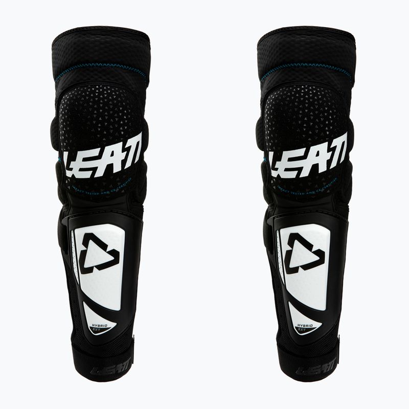 Ochraniacze rowerowe na kolana i piszczele Leatt 3DF Hybrid EXT white/black