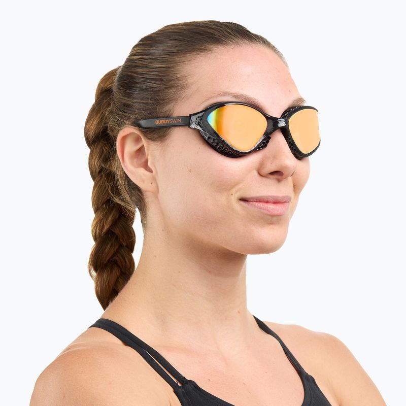 Okulary do pływania BuddySwim OzeanX Mirror black/orange 6