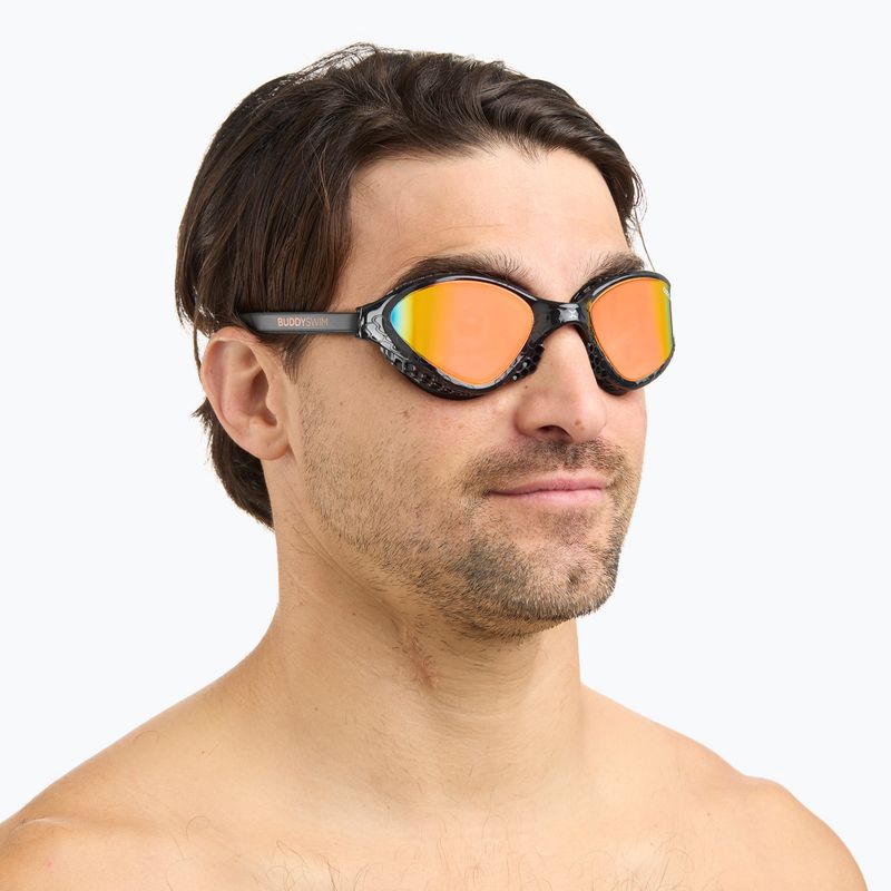 Okulary do pływania BuddySwim OzeanX Mirror black/orange 7