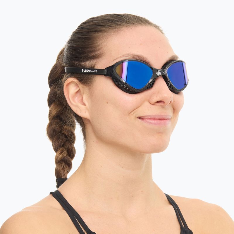 Okulary do pływania BuddySwim OzeanX Mirror black/blue 2