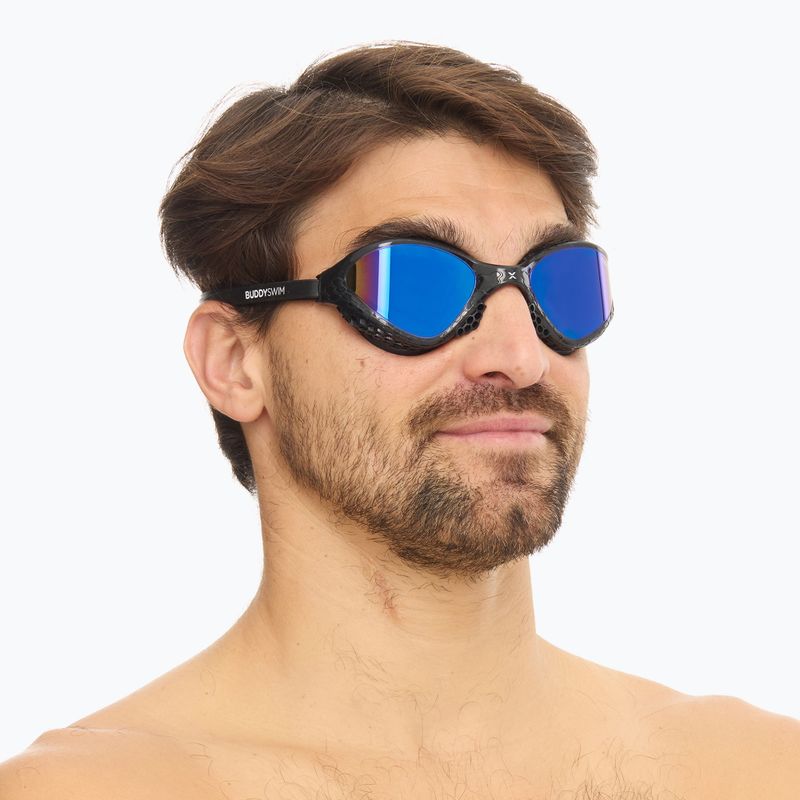 Okulary do pływania BuddySwim OzeanX Mirror black/blue 3