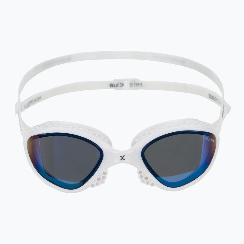 Okulary do pływania BuddySwim OzeanX Mirror white/blue 2