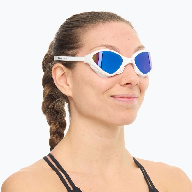 Okulary do pływania BuddySwim OzeanX Mirror white/blue 6