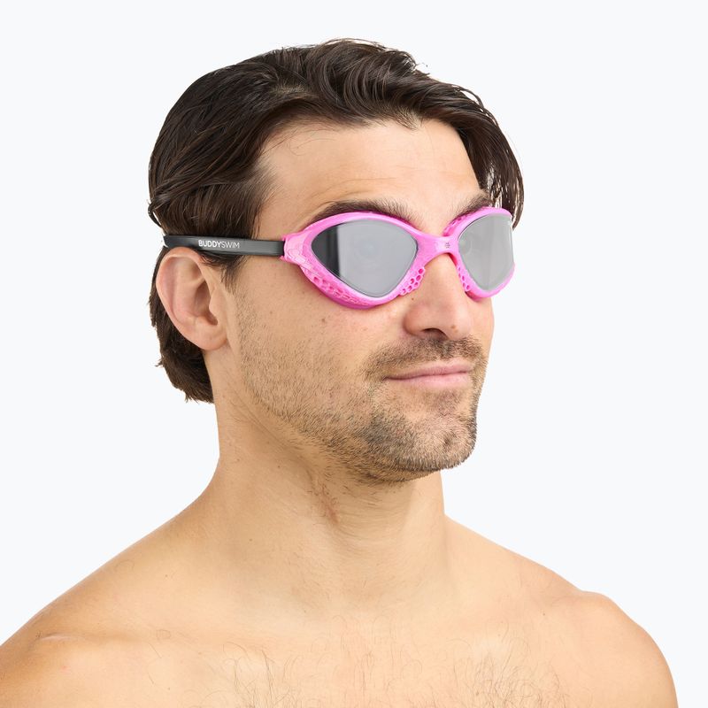 Okulary do pływania BuddySwim Ozean pink/black/ smoke 3