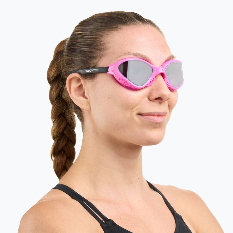 Okulary do pływania BuddySwim Ozean pink/black/ smoke 4