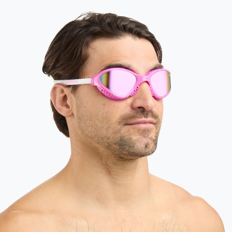 Okulary do pływania BuddySwim OzeanX Mirror pink/white/ iridium 4