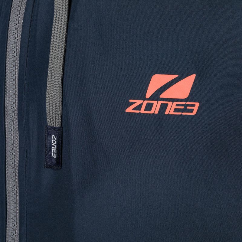 Płaszcz ZONE3 Robe Fleece Parka navy/grey/orange 3