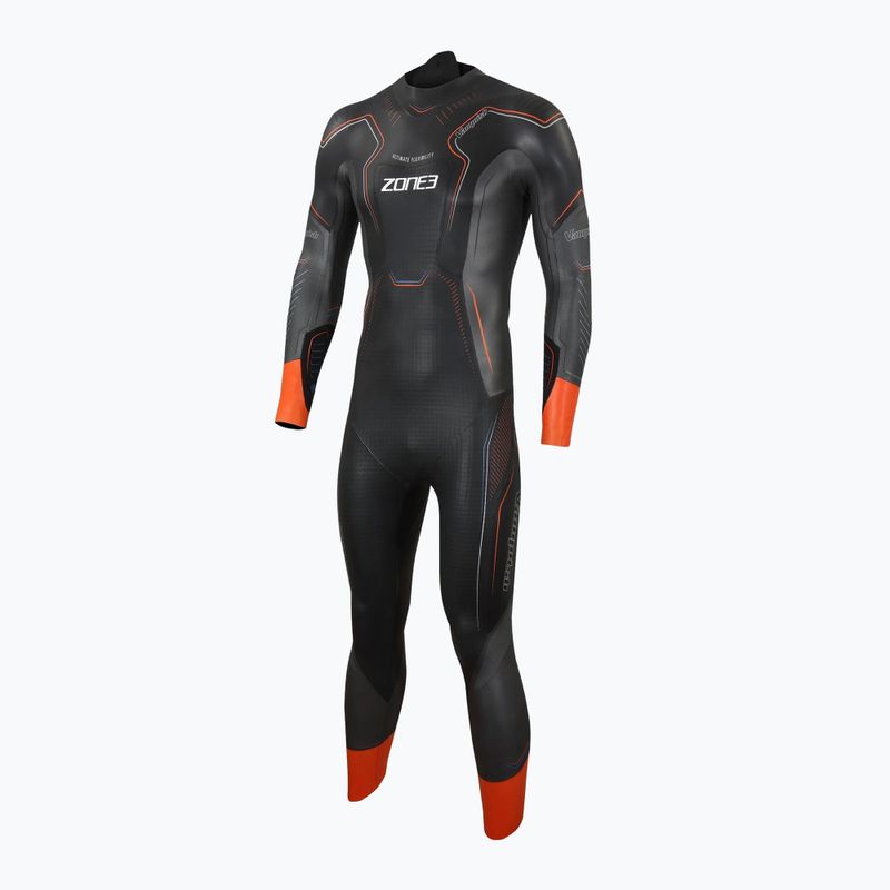 Pianka triathlonowa męska ZONE3 Vanquish 4 mm black/gun metal/red 7