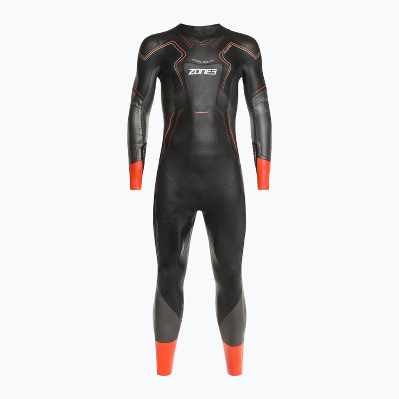 Pianka triathlonowa męska ZONE3 Vanquish 4 mm black/gun metal/red 2
