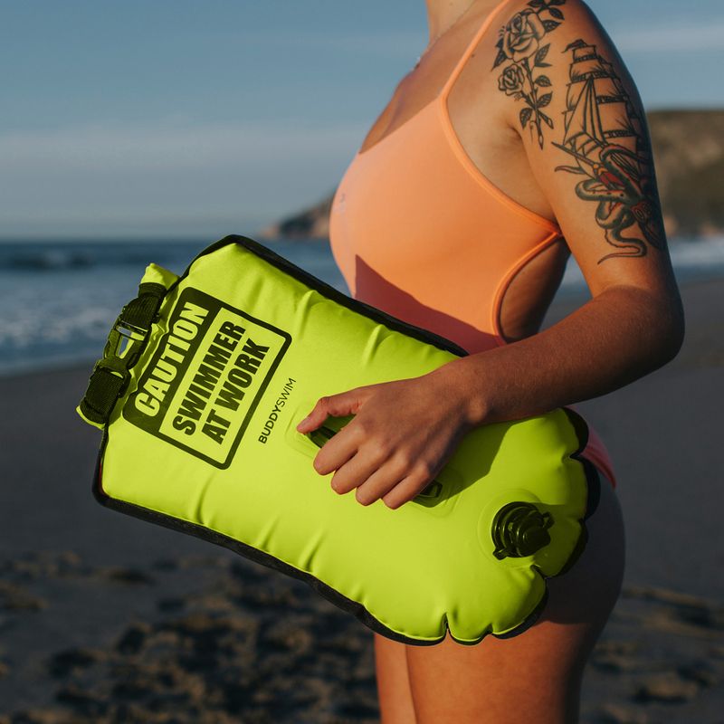 Bojka asekuracyjna BuddySwim CSW Dry Bag 20 l yellow 4