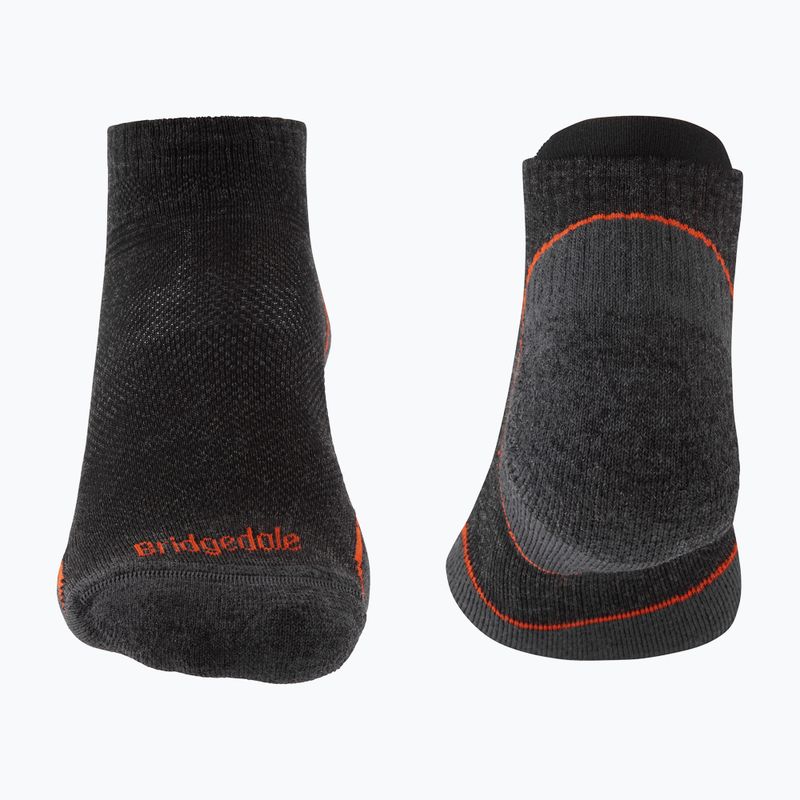 Skarpety trekkingowe męskie Bridgedale Hike Ultralight Merino Performance Low anthracite/orange 2