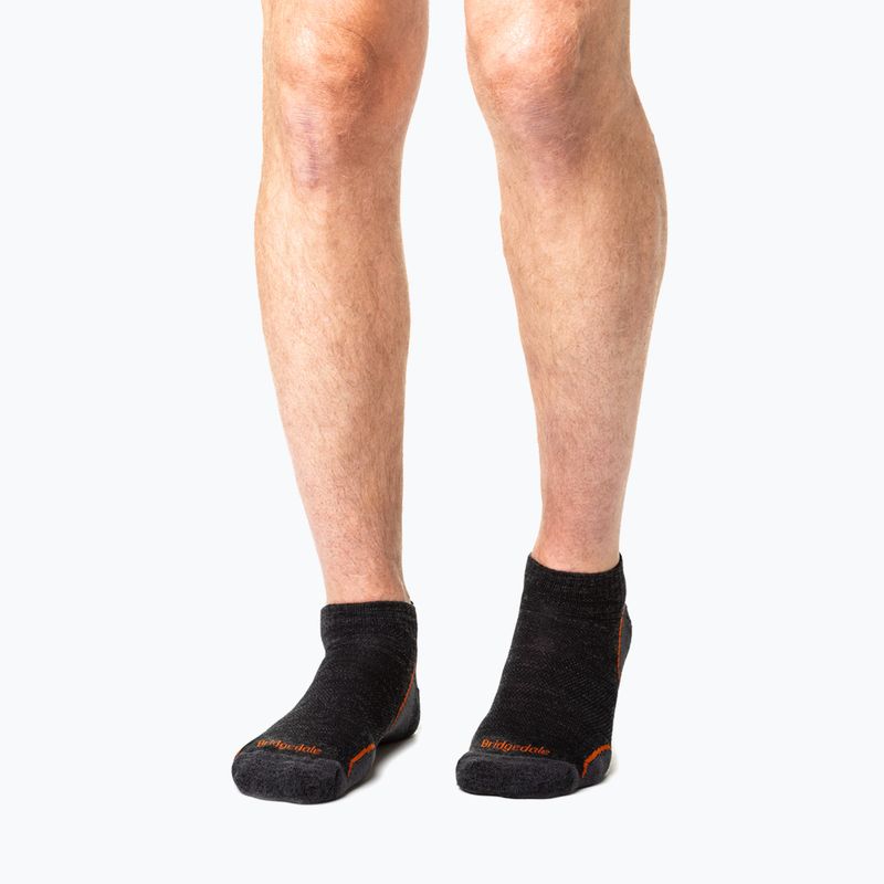 Skarpety trekkingowe męskie Bridgedale Hike Ultralight Merino Performance Low anthracite/orange 3