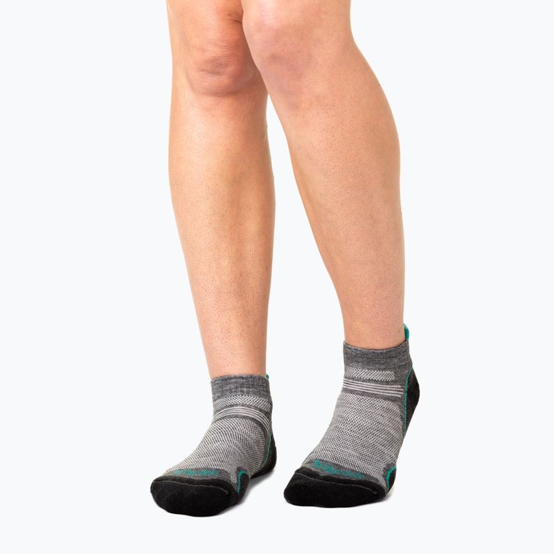 Skarpety trekkingowe damskie Bridgedale Hike Ultralight Merino Performance Low mid grey/surf 3