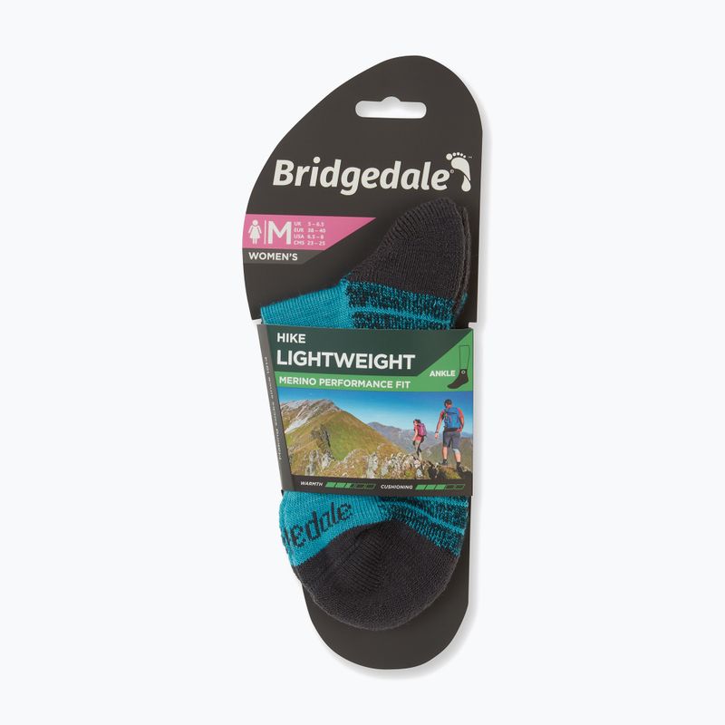 Skarpety damskie Bridgedale Hike Lightweight Performance Ankle turquoise/navy 3