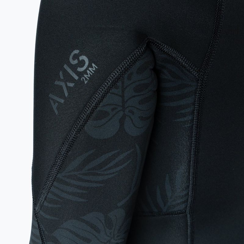 Pianka do pływania damska Xcel Axis Back Zip Spring 2 mm black/palm/monstera print 6