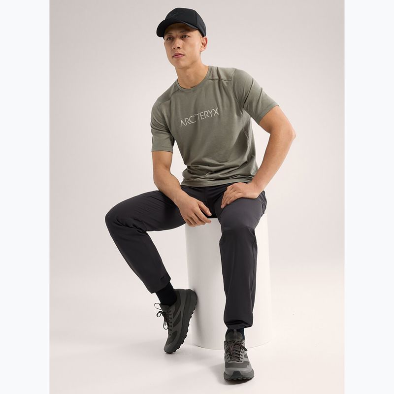 Koszulka męska Arcteryx Ionia Merino Wool Arc'Word Logo forage 2