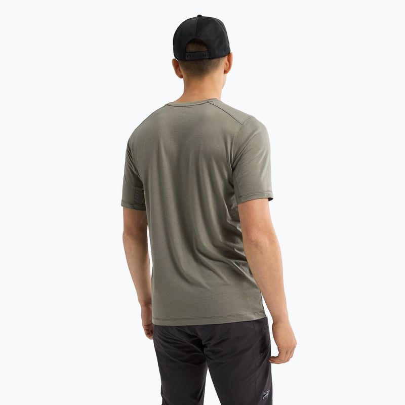 Koszulka męska Arcteryx Ionia Merino Wool Arc'Word Logo forage 3