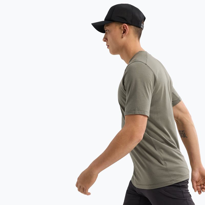 Koszulka męska Arcteryx Ionia Merino Wool Arc'Word Logo forage 5