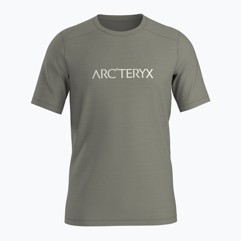 Koszulka męska Arcteryx Ionia Merino Wool Arc'Word Logo forage 6
