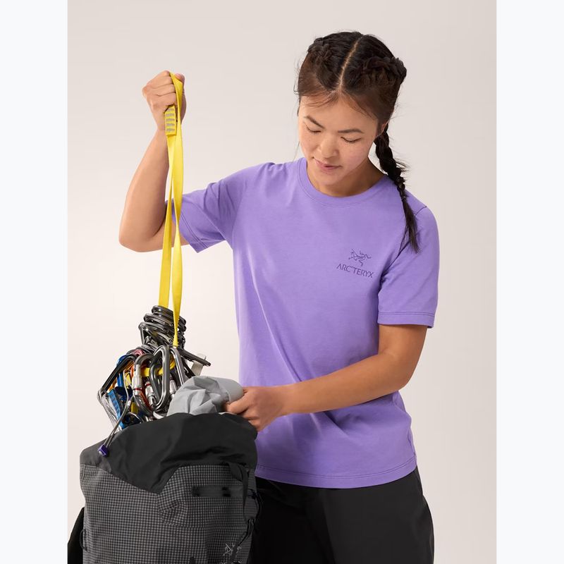 Koszulka damska Arcteryx Kragg Sl Cotton Emblem Crew aster 5